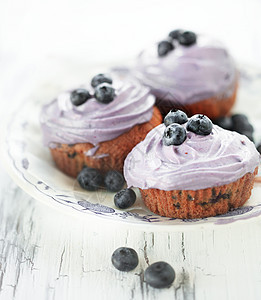 蓝莓松饼黄油蛋糕小吃静物餐巾味道食物烹饪营养浆果图片