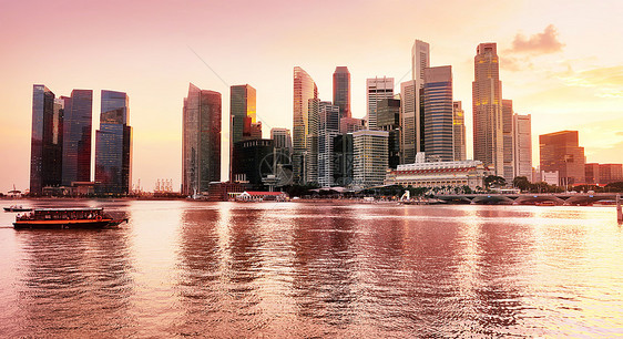 新加坡的日落视图图片