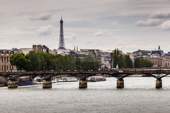 Eiffel铁塔和教皇艺术桥 法国巴黎图片