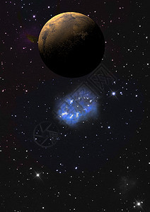 遥远的行星在空间里渲染活力灰尘气体敬畏星座星系插图场地图片
