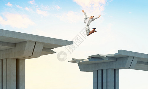 我准备冒风险自由平台障碍勇气差距高度危险成就飞跃职业图片