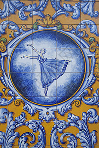 塔拉维拉陶器 绘画瓷砖舞蹈图片