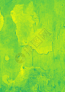 Grunge 绿色和黄色油漆的墙壁图片