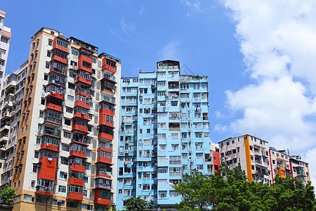 香港老旧住宅楼 香港城市居所贫困贫民窟生活天空建筑建筑学公寓市中心图片