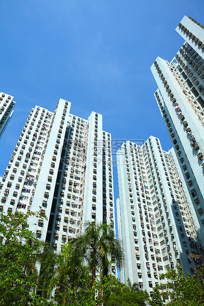 香港的公寓楼大楼民众土地蓝色市中心植物建筑学建筑天空财产住宅图片