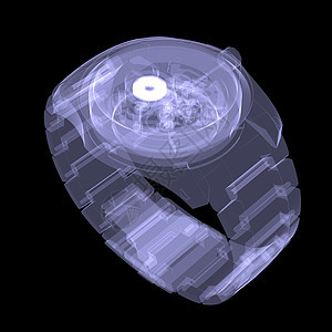 时钟机制 X光化成齿轮蓝色工业计时器技术小时车轮科学空气黑色图片