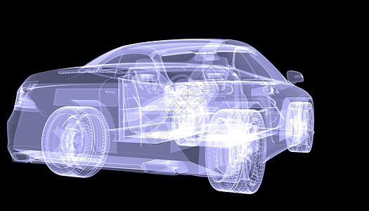 X射X光概念车玻璃蓝色跑车奢华宏观发动机x光车轮车辆汽车图片