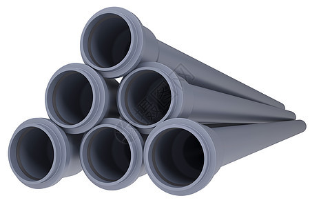 灰PVC下水道管圆形下水道白色引流卫生管子团体技术灰色塑料图片