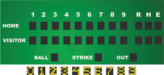 垒球记分卡图片