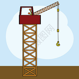 起落架工具卡通片承包商机器起重机插图艺术图片
