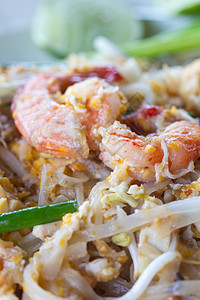 泰国炸虾盘子蔬菜豆芽香葱美食软垫推介会餐厅食物洋葱图片
