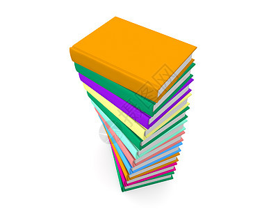 彩色书集堆叠小说大学空白学习文档出版物收藏魔法知识打印图片