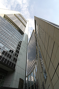 法兰克福的现代建筑高楼金融邻里反射蓝色生长银行房地产力量地标图片