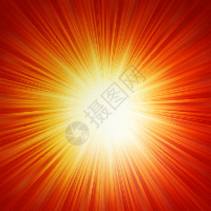 恒星爆发红火和黄火 EPS 10宇宙新星星星辉光红色耀斑白色径向光束辐射图片