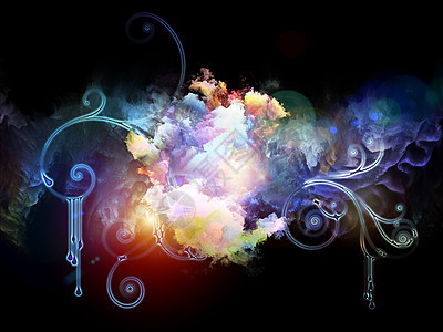 梦想设计星云元素童话魔法漩涡螺旋想像力幻觉辉光黑色创造力图片