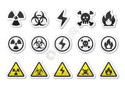 危险 风险 警告图标集图片