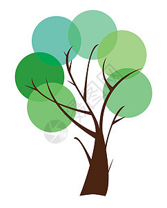 圆环作品插图回收绿色环境叶子生态海报背景图片