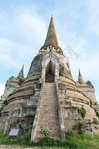 泰国古老城市泰国历史性佛塔历史游客寺庙蓝色宗教城市石头旅行图片