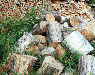 用来做木柴树干用的锯子柴火农村乡村火炉图片