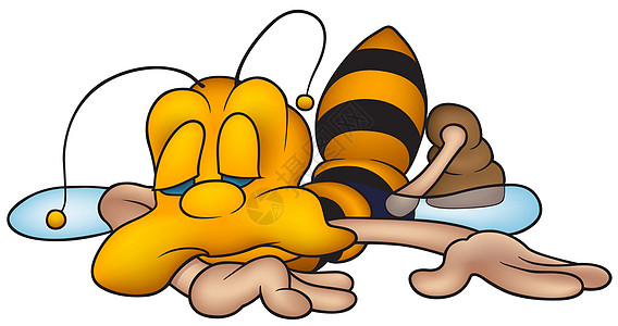 睡觉的黄蜂图片