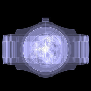 时钟机制 X光化成黑色技术机器机械空气时间车轮x光插图发条图片