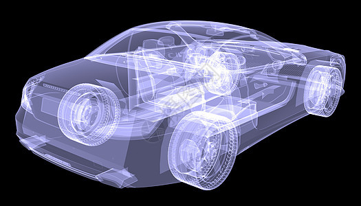 X射X光概念车x光蓝色绘画力量轿车驾驶发动机奢华金属跑车背景图片