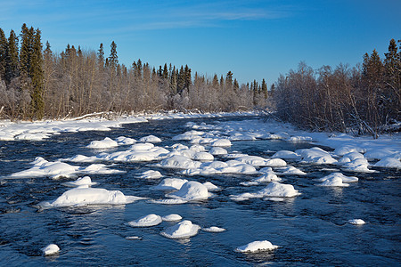 小河 冬季风景图片