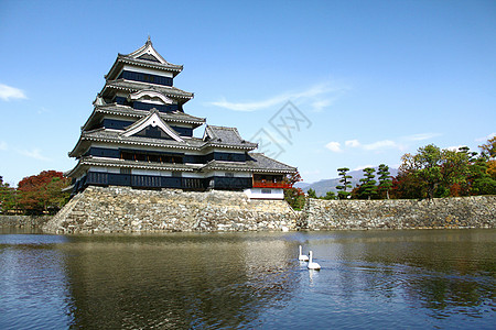 日本的松本城堡皇帝旅行石头忍者吸引力文化地标天空公园遗产图片