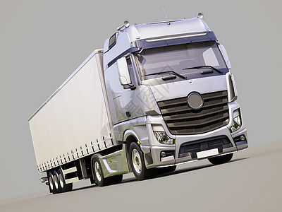 半拖车卡车运载原动机男人车辆动力货物车皮输送运输商业图片