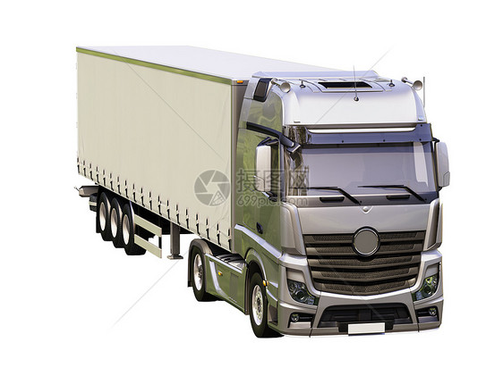 孤立的半拖车卡车运载交通原动机货物货运钻机运输动力敞篷车文章图片