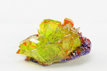 以表层色显示水晶宏观照片奢华硫酸盐石头玻璃化学矿物物理科学结晶实验室图片