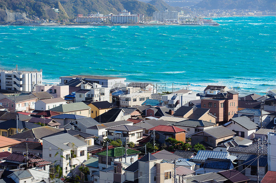 小小镇建筑学风光海岸线城市海滩旅行风景海滨城市假期白色图片