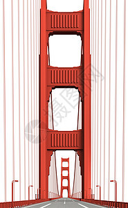 金门桥1动画片渲染技术绳索地标飞行建筑海洋旅行红色图片