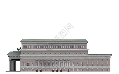 Bolshoi 2剧院观光大剧院渲染堡垒历史文化型号音乐技术视觉化图片