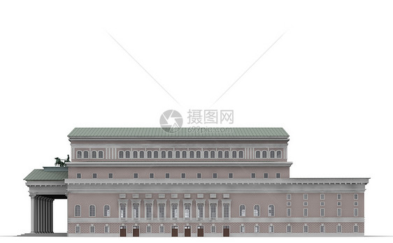 Bolshoi 2剧院观光大剧院渲染堡垒历史文化型号音乐技术视觉化图片