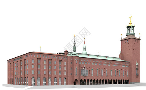 斯德哥尔摩市政厅2拱廊技术建筑远足旅行渲染旅游驾驶地标城市图片