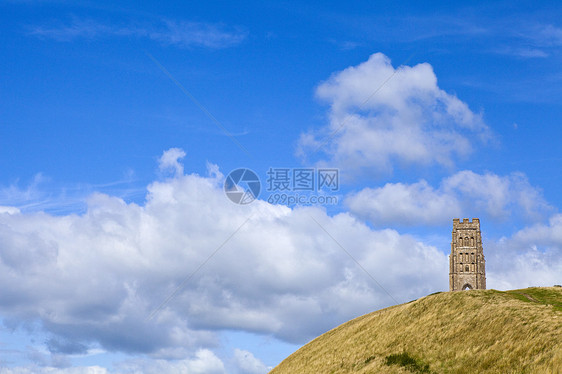 格拉斯顿伯雷托尔晴天国家蓝天阳光旅游纪念碑历史性地标旅行废墟图片