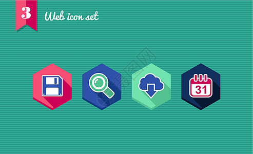 Web apps 几何平面图标集引擎社交媒体插图团体日程界面管理网络互联网图片