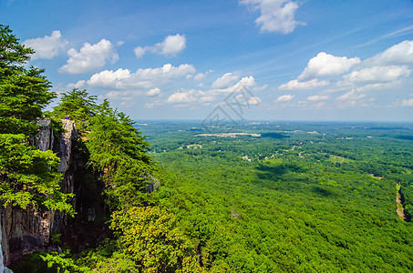 美美丽的空中风景 来自北山的拥挤者公园绿色松树数控季节树叶远足晴天国家森林图片