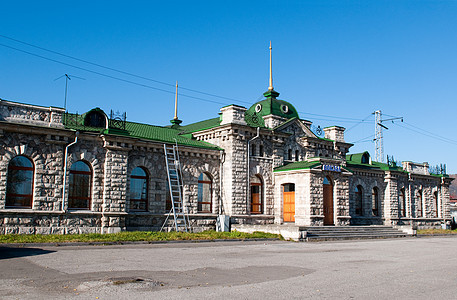 横跨西伯利亚铁路上的Slyudyanka火车站 Baikal湖车站旅游地区圆形旅行图片