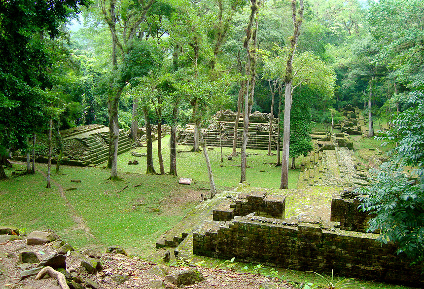 古老的玛雅神庙在handuras废墟图片