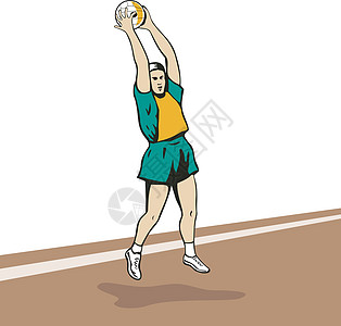 网球玩家调整插图女性反弹运动背景图片