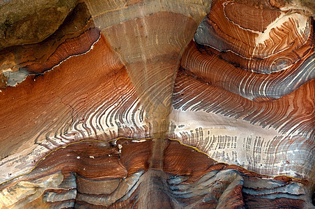 沙岩峡谷抽象模式形成 锡克峡谷 佩特拉山沟粉色分层矿物编队砂岩曲线雕刻石头勘探图片