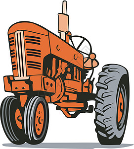 红托盘机器红色艺术品农业机械插图背景图片