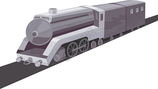 旧式列车回转引擎机车艺术品火车运输高角度货运铁路插图图片
