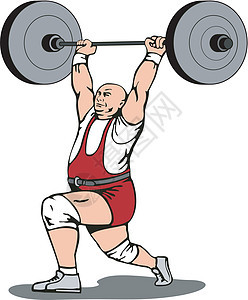 提高重量级升降器男人艺术品运动健美运动员力量重量插图杠铃男性图片