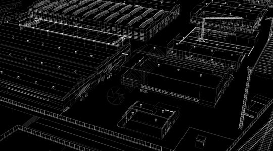 工业抽象建筑学结构绘画技术框架地面蓝图植物建造项目工厂铁轨图片