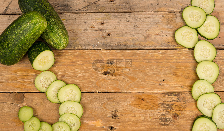 黄瓜背景蔬菜食物风化静物营养模板乡村高视角桌子水平图片