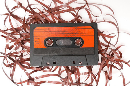Retro 音频盒录磁带音乐卷轴记录立体声白色塑料音响图片
