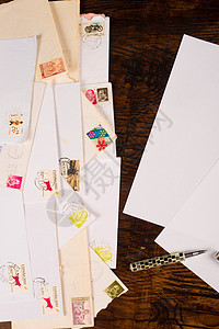 来信信函古董邮件写作信封邮政回忆蜗牛邮票水平乡愁图片